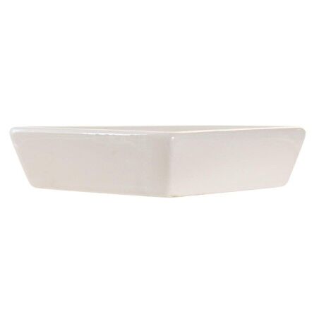 Vassoio per aperitivi DKD Home Decor 21,5 x 21,5 x 1 cm Beige Bianco Gres Tradizionale