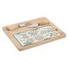 Vassoio per aperitivi DKD Home Decor 24,5 x 20 x 1,2 cm Beige Verde Gres