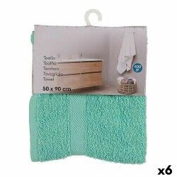 Telo da bagno Berilo 5312 Turchese 80 % cotone 20 % Poliestere 50 x 90 cm (6 Unità)