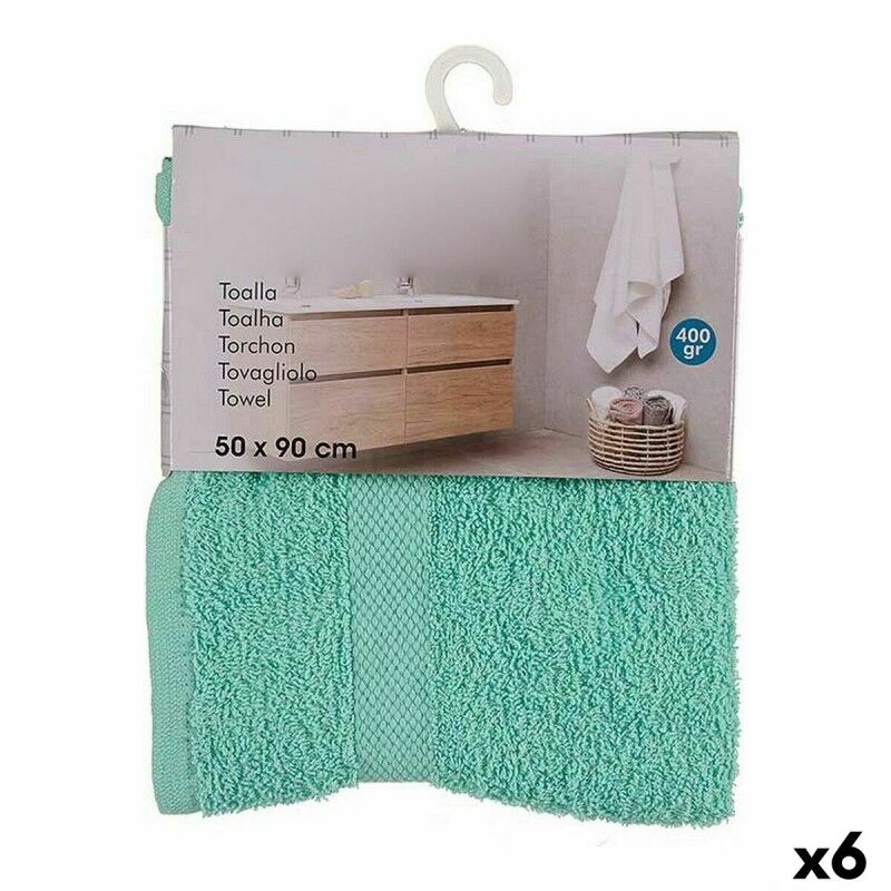 Telo da bagno Berilo 5312 Turchese 80 % cotone 20 % Poliestere 50 x 90 cm (6 Unità) Telo da bagno Berilo 5312 Turchese 80 % cotone 20 % Poliestere 50 x 90 cm (6 Unità)
