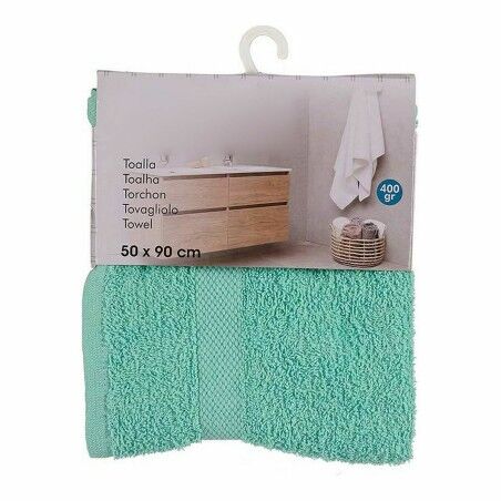 Telo da bagno Berilo 5312 Turchese 80 % cotone 20 % Poliestere 50 x 90 cm (6 Unità)