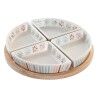 Vassoio per aperitivi DKD Home Decor 21,5 x 21,5 x 1 cm Multicolore Gres
