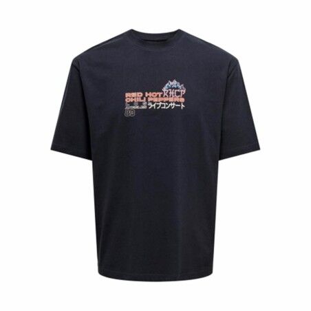 Maglia a Maniche Corte Uomo Only & Sons Onslooney Rlx Nero