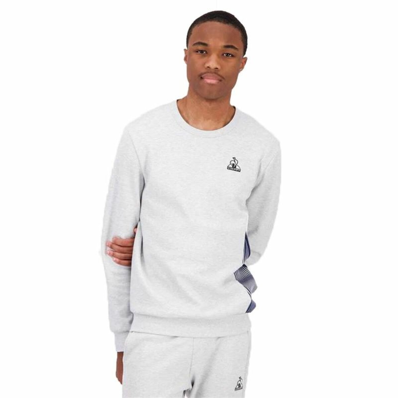 Felpa senza Cappuccio Uomo Le coq sportif Heritage N°1 Grigio Felpa senza Cappuccio Uomo Le coq sportif Heritage N°1 Grigio