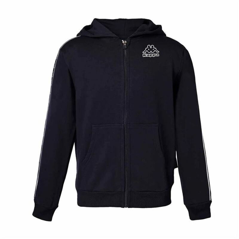 Felpa con Cappuccio Bambino Kappa 8031F0036 Nero Felpa con Cappuccio Bambino Kappa 8031F0036 Nero