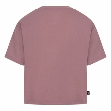 Maglia a Maniche Corte per Bambini Converse Chuck Patch Boxy Salmone