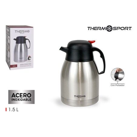 Caraffa Thermos ThermoSport Acciaio inossidabile 1,5 L Pulsante (6 Unità)