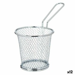 Cestino per Servire Aperitivi Kinvara W8088S Argentato Metallo 15,5 x 12 x 8 cm (12 Unità)