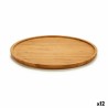 Vassoio per aperitivi Kinvara JWKW-3711-2 Marrone Rotonda 30 x 1,5 x 30 cm (12 Unità)