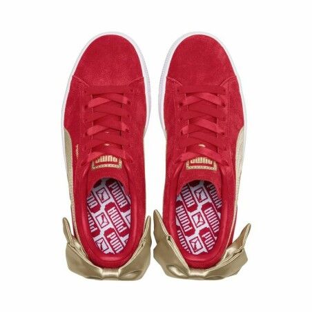 Scarpe Casual da Donna Puma Sportswear Suede Bow Varsity Rosso