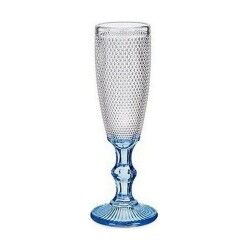 Calice da champagne Vivalto PR05720ZD/BHA6 BLUE Azzurro Trasparente Vetro 180 ml Punti (6 Unità)