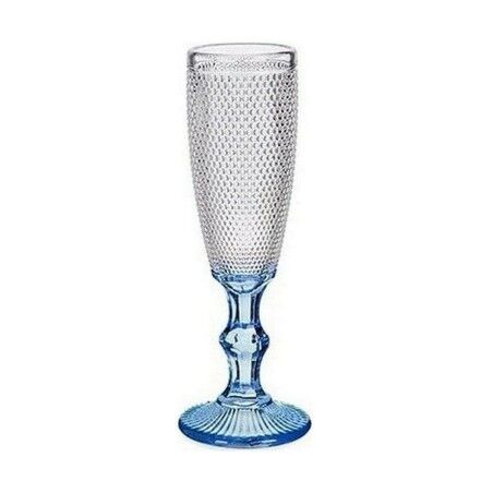 Calice da champagne Vivalto PR05720ZD/BHA6 BLUE Azzurro Trasparente Vetro 180 ml Punti (6 Unità)