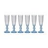 Calice da champagne Vivalto PR05720ZD/BHA6 BLUE Azzurro Trasparente Vetro 180 ml Punti (6 Unità)