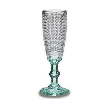 Calice da champagne Vivalto PR05720ZD/BHA6 Trasparente Turchese Vetro 185 ml Punti (6 Unità)