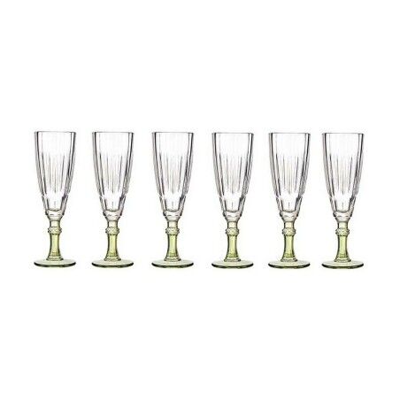 Calice da champagne Vivalto Exotic Verde Cristallo 170 ml (6 Unità)