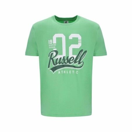 Maglia a Maniche Corte Uomo Russell Athletic Amt A30101 Verde Verde Chiaro