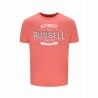 Maglia a Maniche Corte Uomo Russell Athletic Amt A30081 Arancio Corallo
