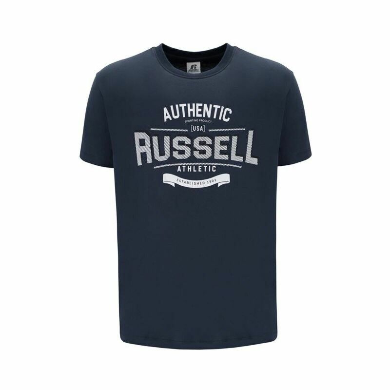 Maglia a Maniche Corte Uomo Russell Athletic Ara Blu scuro Maglia a Maniche Corte Uomo Russell Athletic Ara Blu scuro