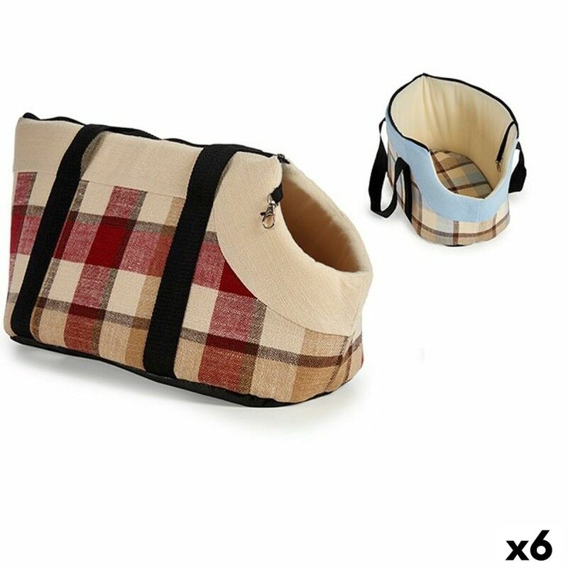 Borsa per Animali Domstici A quadri 28 x 39 x 40 cm (6 Unità) Borsa per Animali Domstici A quadri 28 x 39 x 40 cm (6 Unità)