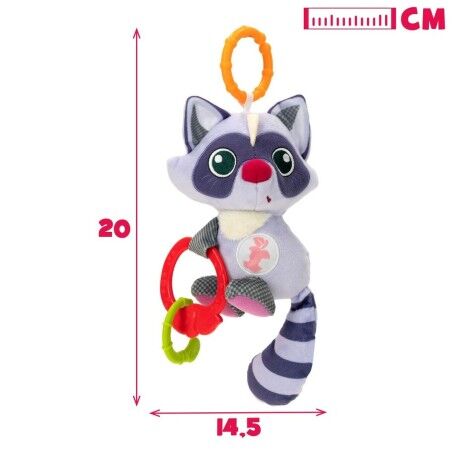 Peluche con Sonagli Winfun Procione 14,5 x 20 x 9,5 cm (6 Unità)
