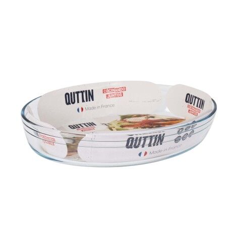 Pirofila da Forno Quttin   Trasparente Vetro Ovale 3,4 L 35,1 x 24,1 x 6,5 cm (6 Unità)