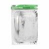 Vassoio per aperitivi Algon Argentato Rettangolare 25,5 x 35 x 2 cm Monouso (48 Unità)