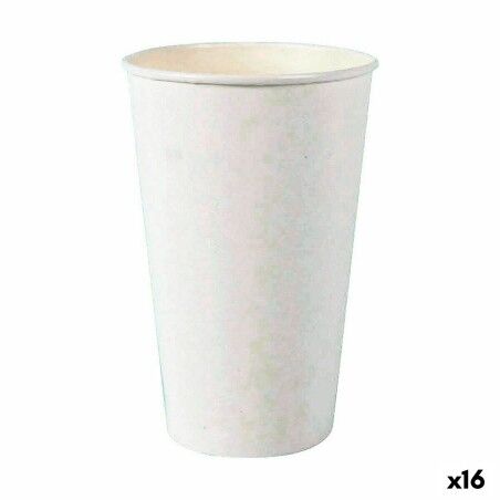 Set di Bicchieri Algon Monouso Cartone Bianco 6 Pezzi 450 ml (16 Unità)