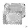 Vassoio per aperitivi Algon Argentato Rettangolare 23 x 29,5 x 1 cm Monouso (48 Unità)