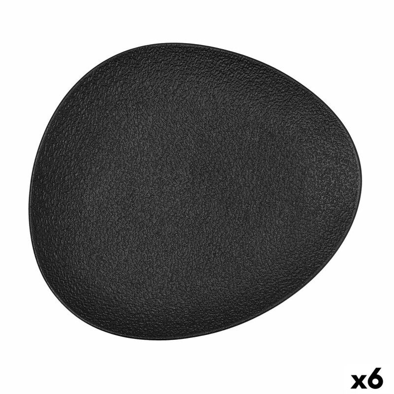 Piatto da pranzo Bidasoa Fosil Nero Ceramica Ovale 28 x 24,8 x 2,5 cm (6 Unità) Piatto da pranzo Bidasoa Fosil Nero Ceramica Ovale 28 x 24,8 x 2,5 cm (6 Unità)