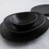 Piatto da pranzo Bidasoa Fosil Nero Ceramica Ovale 28 x 24,8 x 2,5 cm (6 Unità)