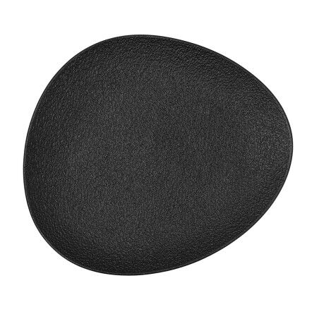 Piatto da pranzo Bidasoa Fosil Nero Ceramica Ovale 28 x 24,8 x 2,5 cm (6 Unità)