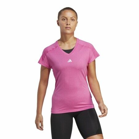 Maglia a Maniche Corte Donna Adidas Essentials Rosa Lilla