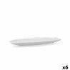 Teglia da Cucina Quid Gastro Bianco Ceramica 35,5 x 15,8 x 2,8 cm (6 Unità) (Pack 6x)