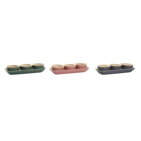 Set da Aperitivo DKD Home Decor Bambù 32 x 12,7 x 3,5 cm (3 Unità)