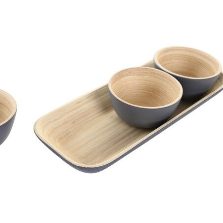 Set da Aperitivo DKD Home Decor Bambù 32 x 12,7 x 3,5 cm (3 Unità)