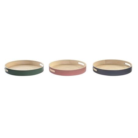 Vassoio DKD Home Decor 38 x 38 x 5,5 cm (3 Pezzi)
