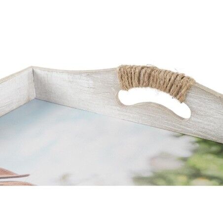 Set di Vassoi DKD Home Decor Multicolore 40 x 30 x 6 cm Legno MDF (2 Unità)