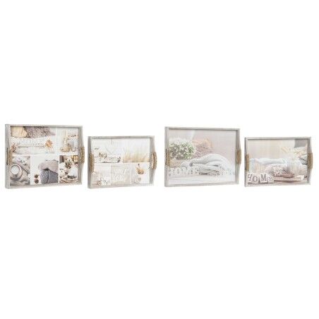 Set di Vassoi DKD Home Decor Beige 40 x 30 x 6 cm Legno MDF (2 Unità)