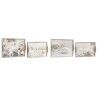 Set di Vassoi DKD Home Decor Beige 40 x 30 x 6 cm Legno MDF (2 Unità)