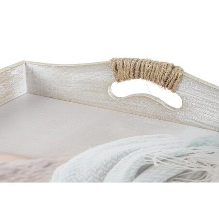 Set di Vassoi DKD Home Decor Beige 40 x 30 x 6 cm Legno MDF (2 Unità)