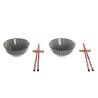 Set per Sushi DKD Home Decor 30 x 21 x 7 cm Nero Gres Orientale (6 Pezzi)