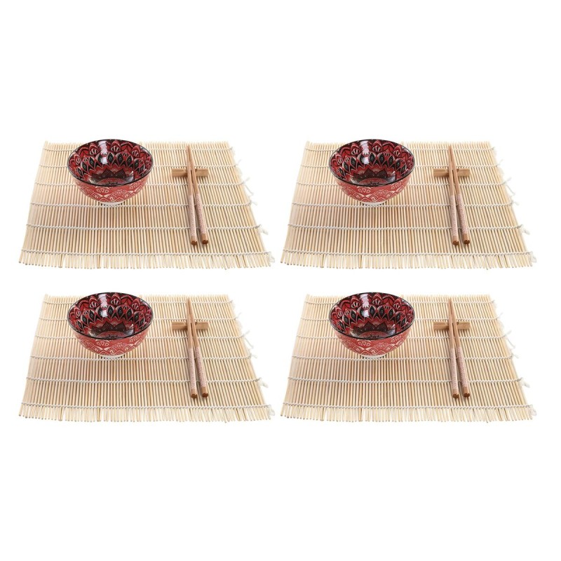 Set per Sushi DKD Home Decor 14,5 x 14,5 x 31 cm Fucsia Mandala Gres Orientale (16 Pezzi) Set per Sushi DKD Home Decor 14,5 x 14,5 x 31 cm Fucsia Mandala Gres Orientale (16 Pezzi)