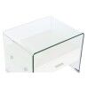 Comodino DKD Home Decor Bianco Trasparente Cristallo Legno MDF 50 x 40 x 45,5 cm