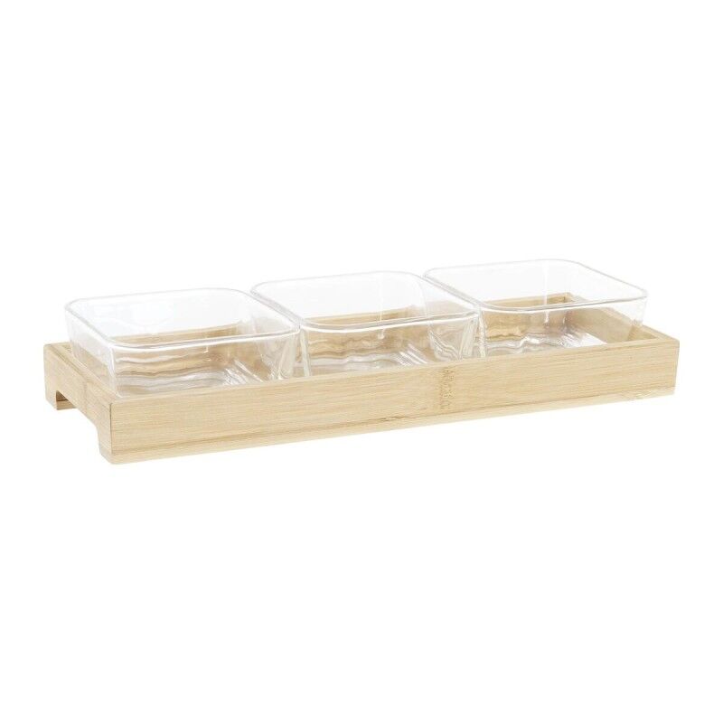 Vassoio per aperitivi DKD Home Decor 31,5 x 11 x 6 cm Cristallo Naturale 280 ml Vassoio per aperitivi DKD Home Decor 31,5 x 11 x 6 cm Cristallo Naturale 280 ml