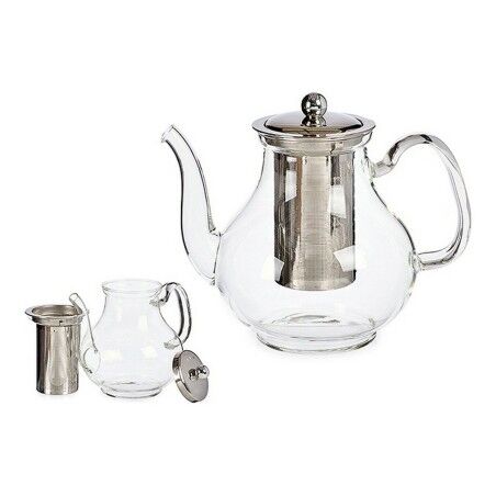 Teiera Vivalto Classic Trasparente Cristallo Acciaio 1,1 L