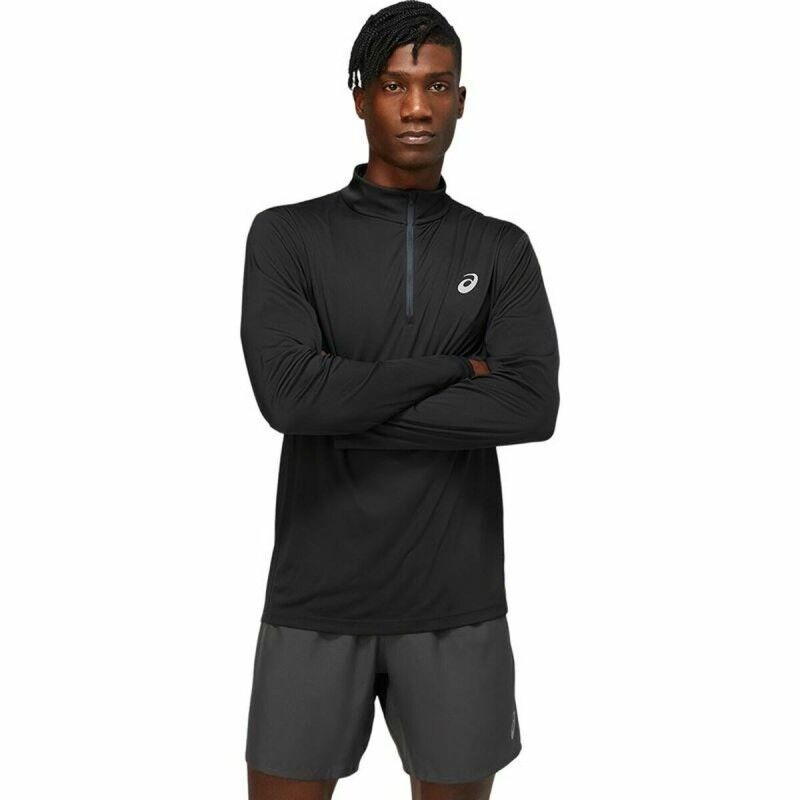 Maglia a Maniche Lunghe Uomo Asics Core 1/2 Nero Con cerniera Maglia a Maniche Lunghe Uomo Asics Core 1/2 Nero Con cerniera