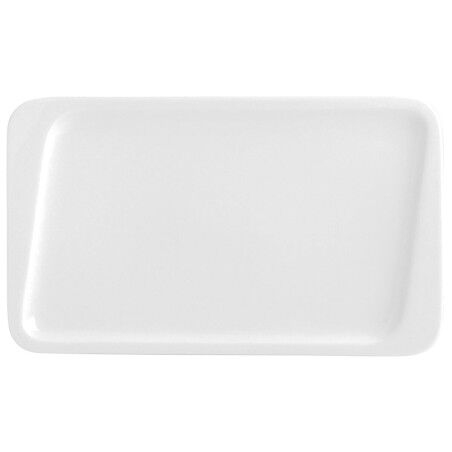 Piatto da Dolce Quid Chef Ceramica Bianco 25 x 15 cm (6 Unità) (Pack 6x)