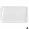 Piatto da Dolce Quid Chef Ceramica Bianco 25 x 15 cm (6 Unità) (Pack 6x)