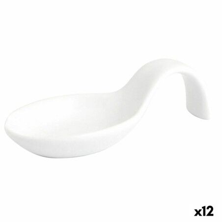 Set di Degustazione Quid Chef Bianco Ceramica 10 x 5 cm (12 Unità)