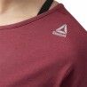 Maglia a Maniche Corte Donna Reebok Work Mesh Rosso Scuro